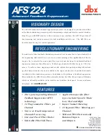 Preview for 1 page of dbx AFS224 Specifications