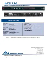 Preview for 2 page of dbx AFS224 Specifications