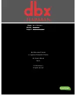 Предварительный просмотр 8 страницы dbx Di4 Owner'S Manual