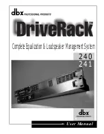 dbx DriveRack 240 User Manual предпросмотр