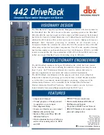 Preview for 1 page of dbx DriveRack 442 Brochure & Specs