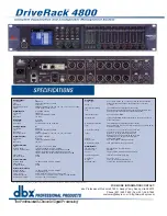 Предварительный просмотр 2 страницы dbx DriveRack 4800 Specification Sheet