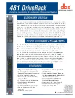 dbx DriveRack 481 Specification Sheet предпросмотр