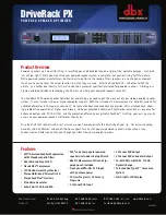 dbx DriveRack PX Features & Specifications предпросмотр