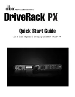 Preview for 1 page of dbx DriveRack PX Quick Start Manual