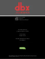 Предварительный просмотр 127 страницы dbx DriveRack VENU360 Owner'S Manual