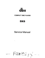 Preview for 1 page of dbx DX5 Service Manual