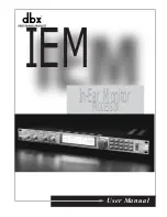 dbx IEM User Manual preview