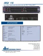 Preview for 2 page of dbx iEQ-15 Specifications