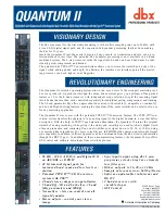 Preview for 1 page of dbx Quantum II Manual