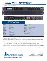 Preview for 2 page of dbx Zone Pro 1260 Manual