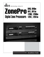 Preview for 1 page of dbx Zone Pro 640 Installation Manual