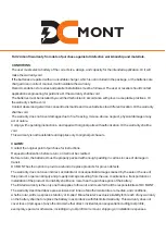 Preview for 4 page of DC MONT DC-LFP-BLK-100 User Manual