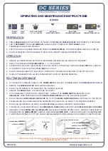 Предварительный просмотр 1 страницы DC DC1300 Operating And Maintenance Instructions