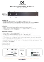 DC SXG45 D Operating And Maintenance Instructions предпросмотр