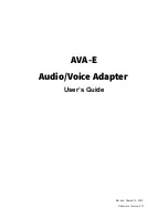 Preview for 1 page of DCB AVA-E User Manual