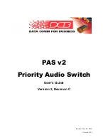 Предварительный просмотр 1 страницы DCB PAS v2 User Manual