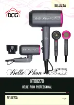 DCG BELLEZZA Belle Phon Professional HTD8270 Instruction Manual preview