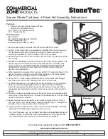 Preview for 1 page of DCI COMMERCIAL ZONE PRODUCTS StoneTec Series Assembly Instructions