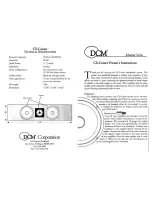 Preview for 1 page of Dcm CX-Center Owner'S Instructions