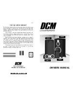 Предварительный просмотр 1 страницы Dcm DCM12 Owner'S Manual