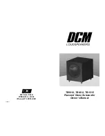 Dcm TB1010 Owner'S Manual предпросмотр