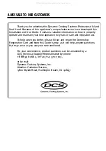 Preview for 2 page of DCS DCS-IVH-48 Use & Care Installation Instructions