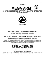 DCS MEGA ARM Installation And Service Manual preview