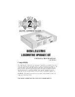 Предварительный просмотр 1 страницы DCS Proto-Sound 2.0 Diesel/Electric Locomotive Upgrade Kit Installation Manual