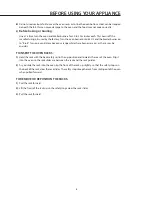 Preview for 9 page of DCS RDS-305 Use And Care Manual