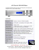 Preview for 1 page of DCS SACD Player Specifications