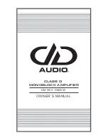 Предварительный просмотр 1 страницы DD Audio DM1500 Owner'S Manual