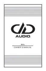 Предварительный просмотр 1 страницы DD Audio ZVL Owner'S Manual