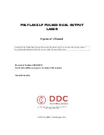 DDC POLYLASE LP Operator'S Manual preview