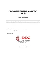 DDC POLYLASE MX Operator'S Manual preview