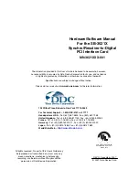 Preview for 2 page of DDC SB-3621 Series Hardware & Software Manual