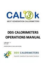 DDS Calorimeters CAL3K Series Operation Manual preview