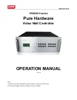 DDW VPHXXXX series Operation Manual предпросмотр