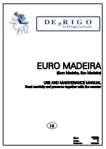 Предварительный просмотр 1 страницы DE RIGO refrigeration Eco Madeira M1 Use And Maintenance Manual