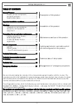 Preview for 3 page of DE RIGO refrigeration Eco Madeira M1 Use And Maintenance Manual