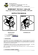 Preview for 1 page of De Sisti REMBRANDT PICCOLO 1.200 w SE Instruction Manual