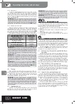 Preview for 12 page of Dea ghost 200 Operating Instructions And Warnings