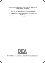 Preview for 40 page of Dea ghost 200 Operating Instructions And Warnings