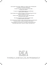 Preview for 180 page of Dea LIVI 403E - 6NET Operating Instructions And Warnings