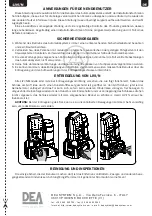 Preview for 97 page of Dea LIVI N Series Operating Instructions And Warnings