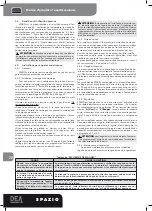 Предварительный просмотр 22 страницы Dea Spazio 702 S Operating Instructions And Warnings