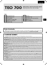 Preview for 11 page of Dea TEO 700 Operating Instructions Manual