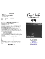 Preview for 1 page of Dean CD30 Specifications