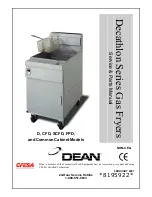 Dean CFD Service And Parts Manual preview