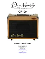 Предварительный просмотр 1 страницы Dean CP100 Operating Manual